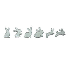 2 Set Av 12Pcs Kolstål Skärningsform Minirabbitskärningsform