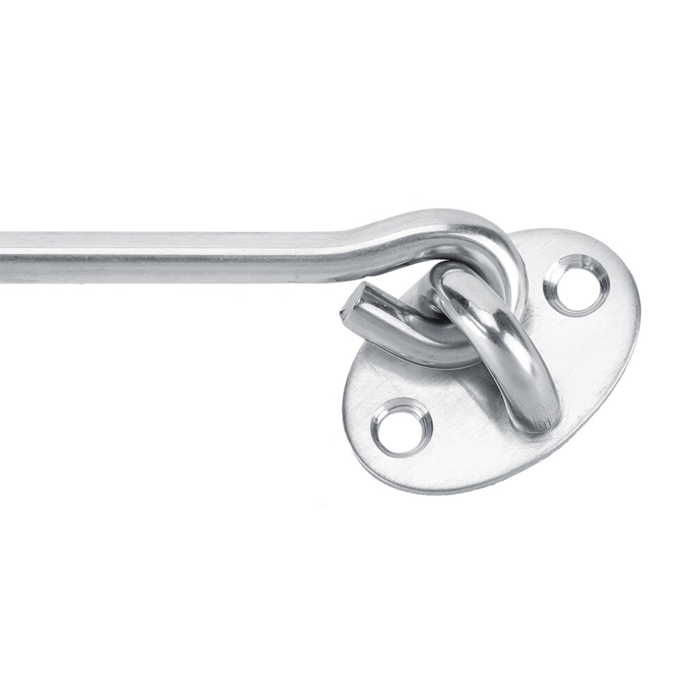 3Pcs 10In Stainless Steel Cabin Privacy Hook Eye Latch Lock For Windows 7691363310054