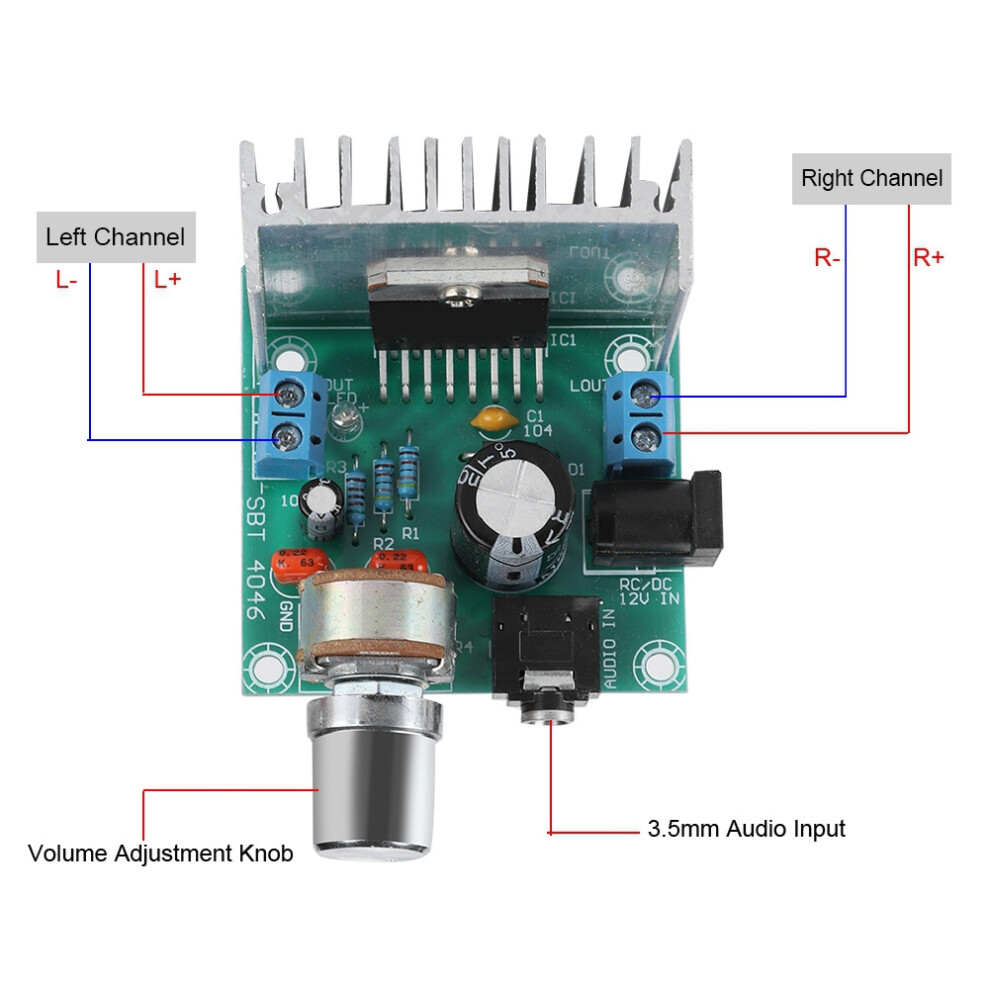 Affordable 80W Dual Channel Amplifier Board For Home Audio Setup 9351363308564