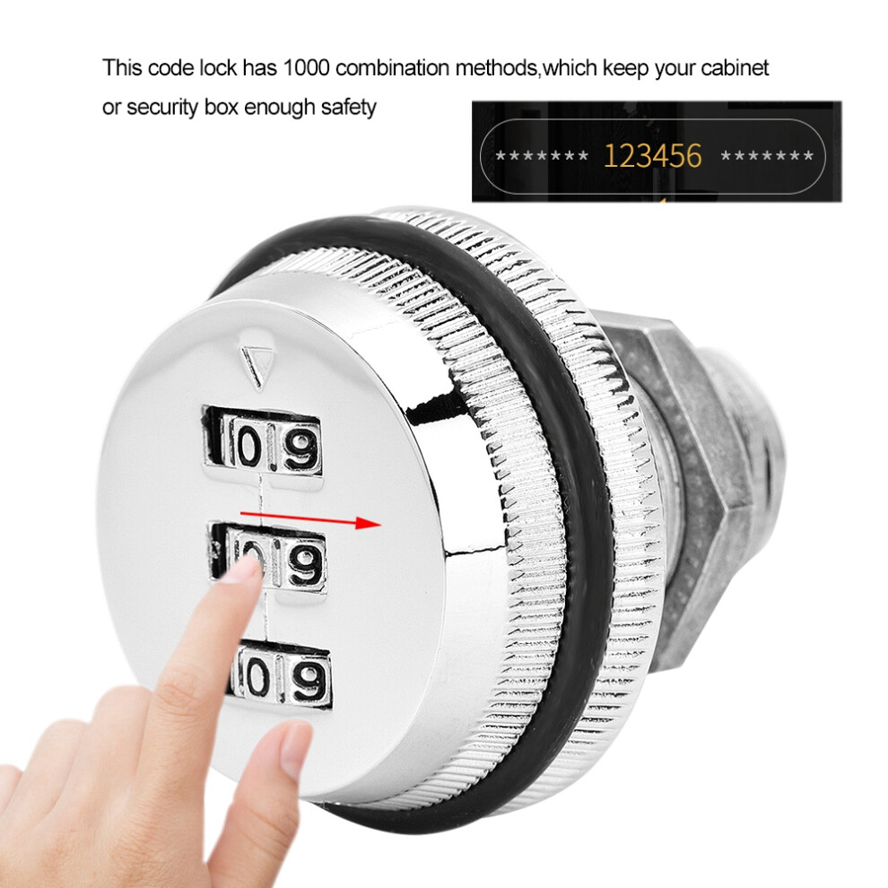 High Security Zinc Alloy Coded Lock For Cabinets Drawers & Mailboxes 8391363310533