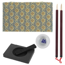 1 Set Kinesisk Kalligrafi: Kit Med Penslar, Bläck, Papper, Bläcksten