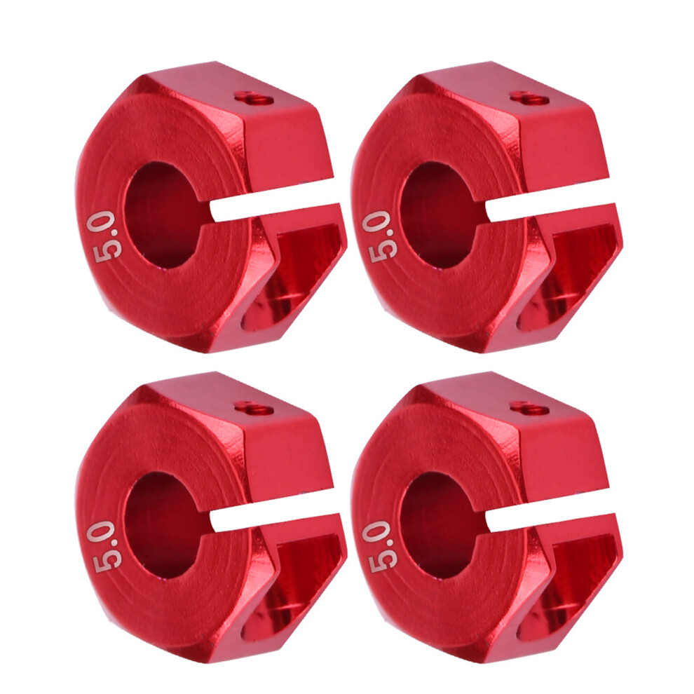 12Mm Universal Wheel Hex Hub Adapter For Hsp Sakura 1/10 Scale Rc Car (5Mm, ) Red 4661363312696