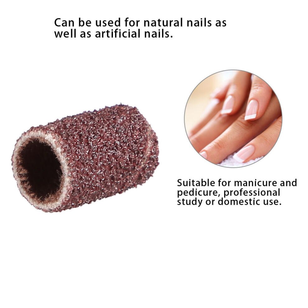 100pcs Nail Sanding Ring Grinding Head Coarse #60 Manicure Tools