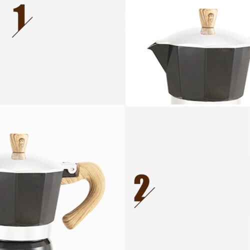 Ιταλική καφετιέρα Moka Pot, γρήγορη και βολική μηχανή εσπρέσο για νόστιμο σπιτικό 2