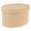 Khaki Kraft Paper Cookie Box Oval Shape with Lid for Home Storage 1
