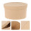 Khaki Kraft Paper Cookie Box Oval Shape with Lid for Home Storage 10