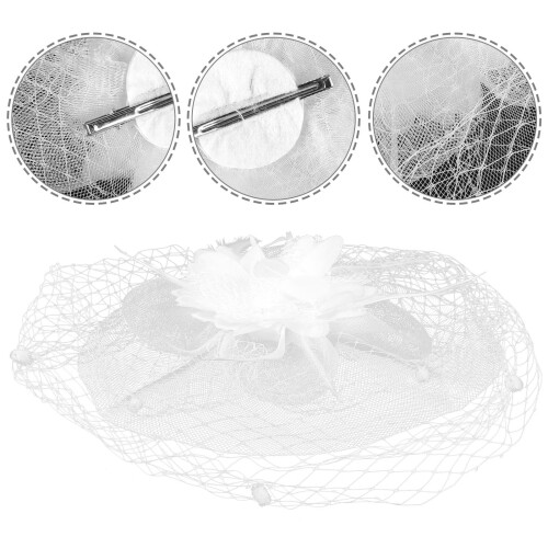 Fascinator Hatt Nätgarn För Halloween Kostym 2