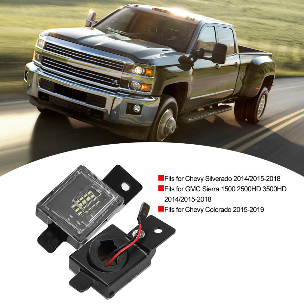 15Led License Plate For Chevy Silverado 2014-2018 Dc12v Light/Black 9481363313692