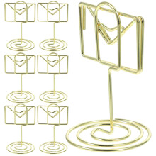 20Pcs Steel Wire Place Card Holders Envelope Shape Table Stands