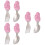 6 Pcs Barns Bestick Med Silikonhandtag Av Rostfritt 7