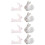 8Pcs Keramiska Chopstick Holders Rest Påskdekorationer 4