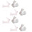 8Pcs Keramiska Chopstick Holders Rest Påskdekorationer 6