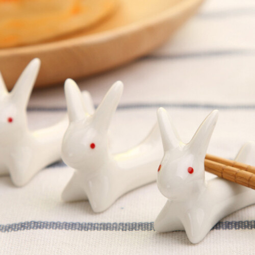 8Pcs Keramiska Chopstick Holders Rest Påskdekorationer 2