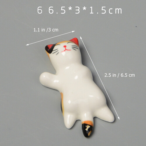 6Pcs Katt Design Chokstavarstöd Japansk Keramik 2