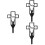 3Pcs Metallcross Trädgårdspåle Järnpåle 6