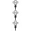 3Pcs Metallcross Trädgårdspåle Järnpåle 8