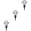 3Pcs Metallcross Trädgårdspåle Järnpåle 5