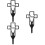 3Pcs Metallcross Trädgårdspåle Järnpåle 7