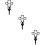 3Pcs Metallcross Trädgårdspåle Järnpåle 9