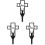 3Pcs Metallcross Trädgårdspåle Järnpåle 2