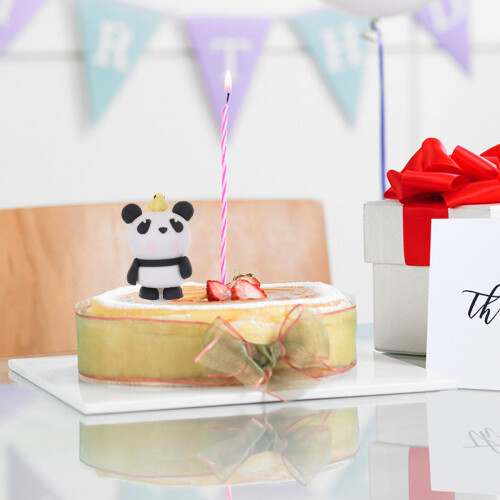 décoration pâte polymère panda cupcake guirlande anniversaire bébé 2