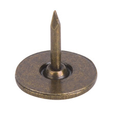 Upholstery Nail Flat Head Cyan Bronze Iron 100Pcs Sofa Furniture Decor 11x11mm