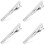 4St Silver Slipsklämma, Tie Clip För Bröllop Business 5
