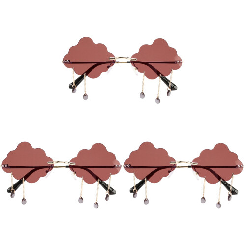 3 Par Molnformade Solglasögon Trendig Design 1