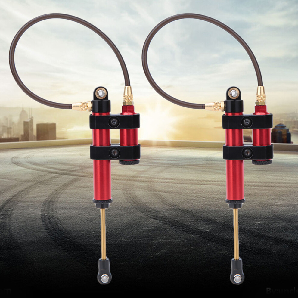 2Pcs Metal Rc Shock Absorbers For 1/10 Scx10 D90 Trx4, 100/110Mm Titanium Blue/Red 4691363319371