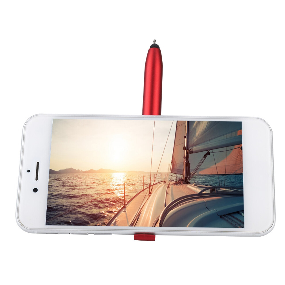 Stylus Ballpoint Pen 4 In 1 With Led For Tablets - Capacitive Light/Red 3601363320407