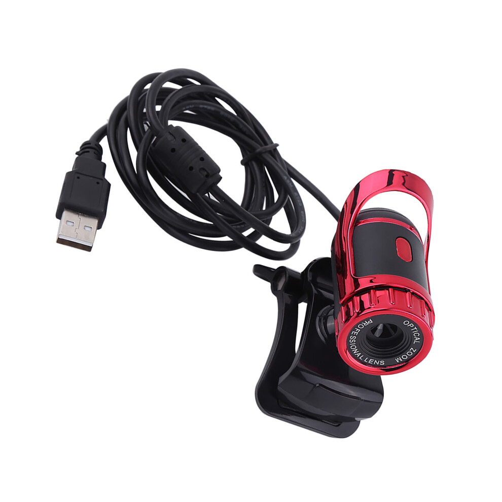 12Mp Hd 360 Rotating Clip-On Webcam With Microphone Â Red 5031363321100