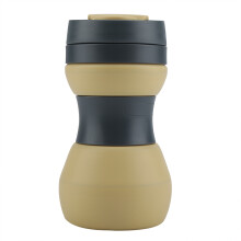 Taza de café portátil de silicona resistente a la temperatura, a prueba de fugas, reutilizable, plegable, para viajes, ideal para un estilo de vida