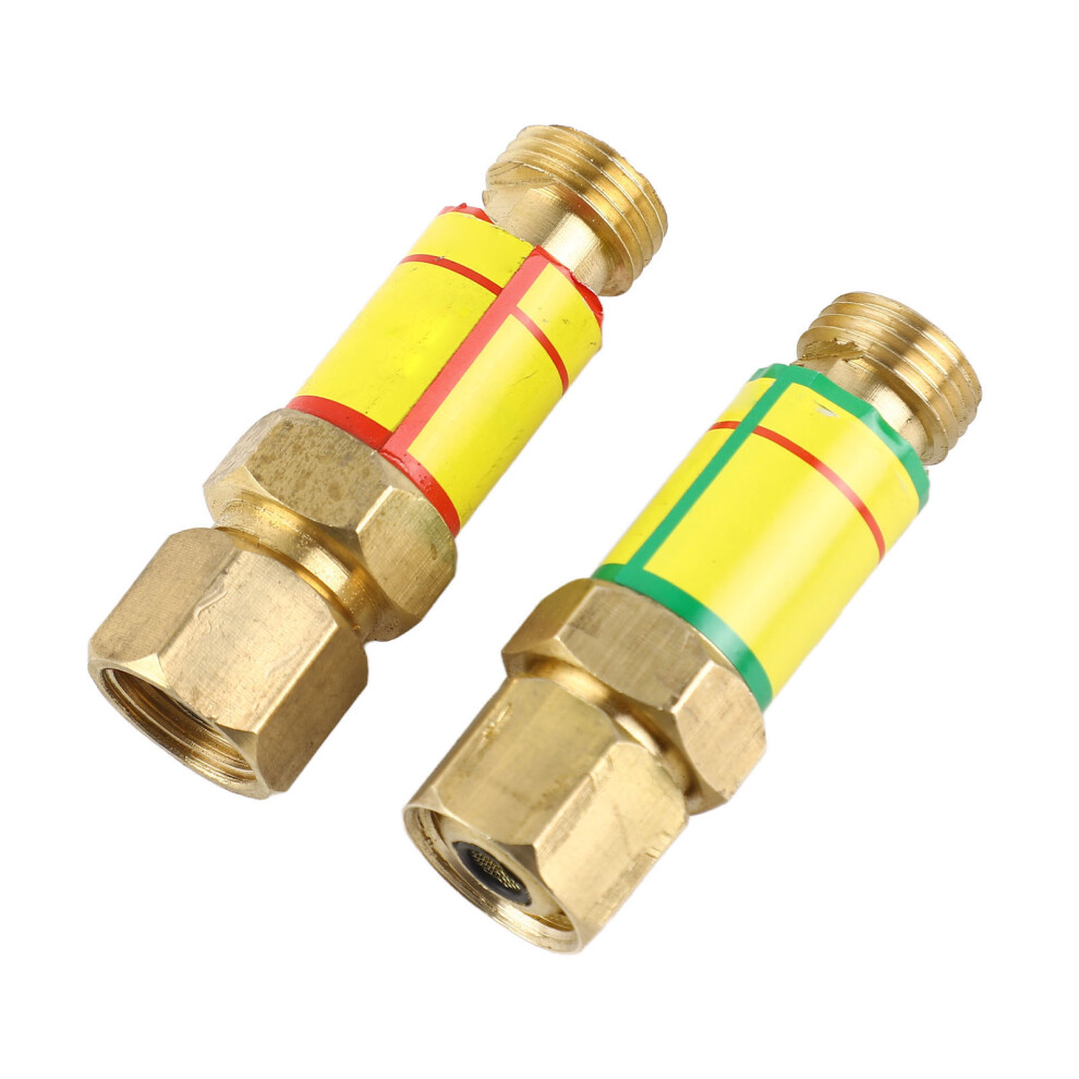 1 Pair M16*1.5 Flame Buster Check Valve For Oxygen Acetylene Hf2 3711363322001