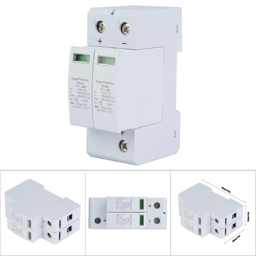 20Ka Low Voltage Dc Photovoltaic Surge Protector 2P Rail Mount Design 8741363322607