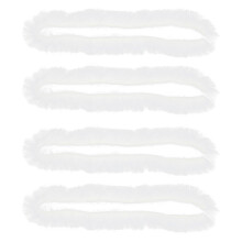 4St Faux Vinterfjällskinn Fluffiga Skinnplackar Träband