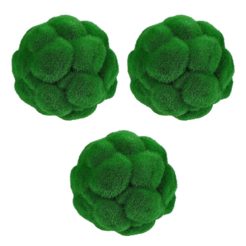 3St Mini Mossbollar Dekorativa Gröna För Växthus Bröllopsmiljö 2