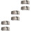 6 Stycken Herrars Legering Bältespännar Automatisk Spänne (Silver) 5