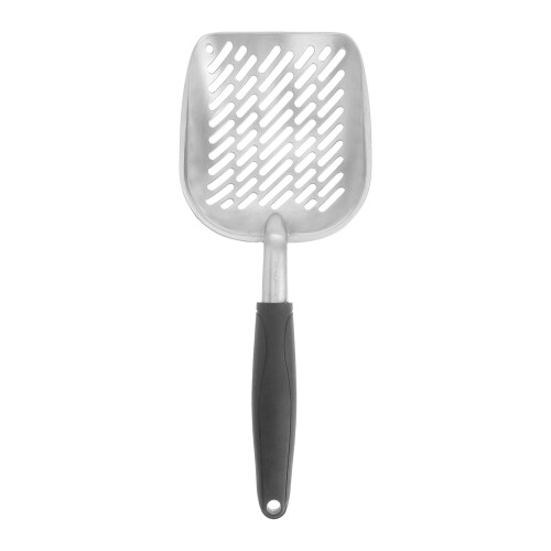Long Handle Pet Litter Scooper Hållbar Metall Sift Skovel Blå 1