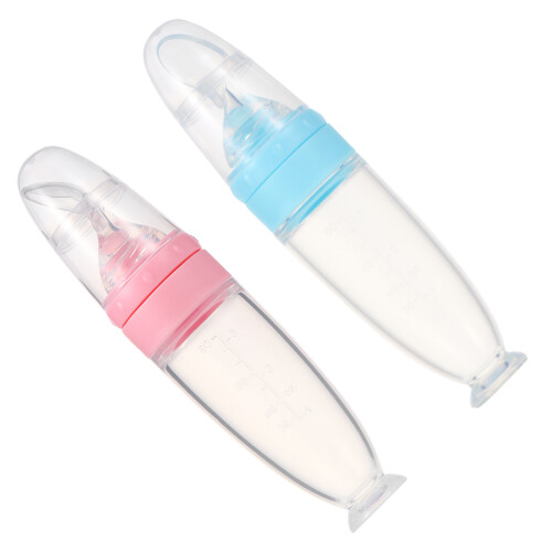 2 St Silicone Matsked Med Dosering För Matning