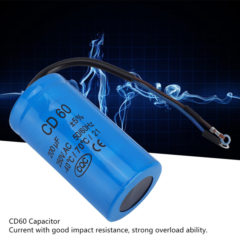Reliable Cd60 200Uf 250V Ac Capacitor For Motor & Compressor Applications\'\ 8271363323873