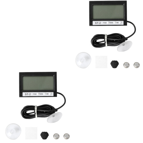 2 St Lufttermometrar Med Display, Och Sugelement 2