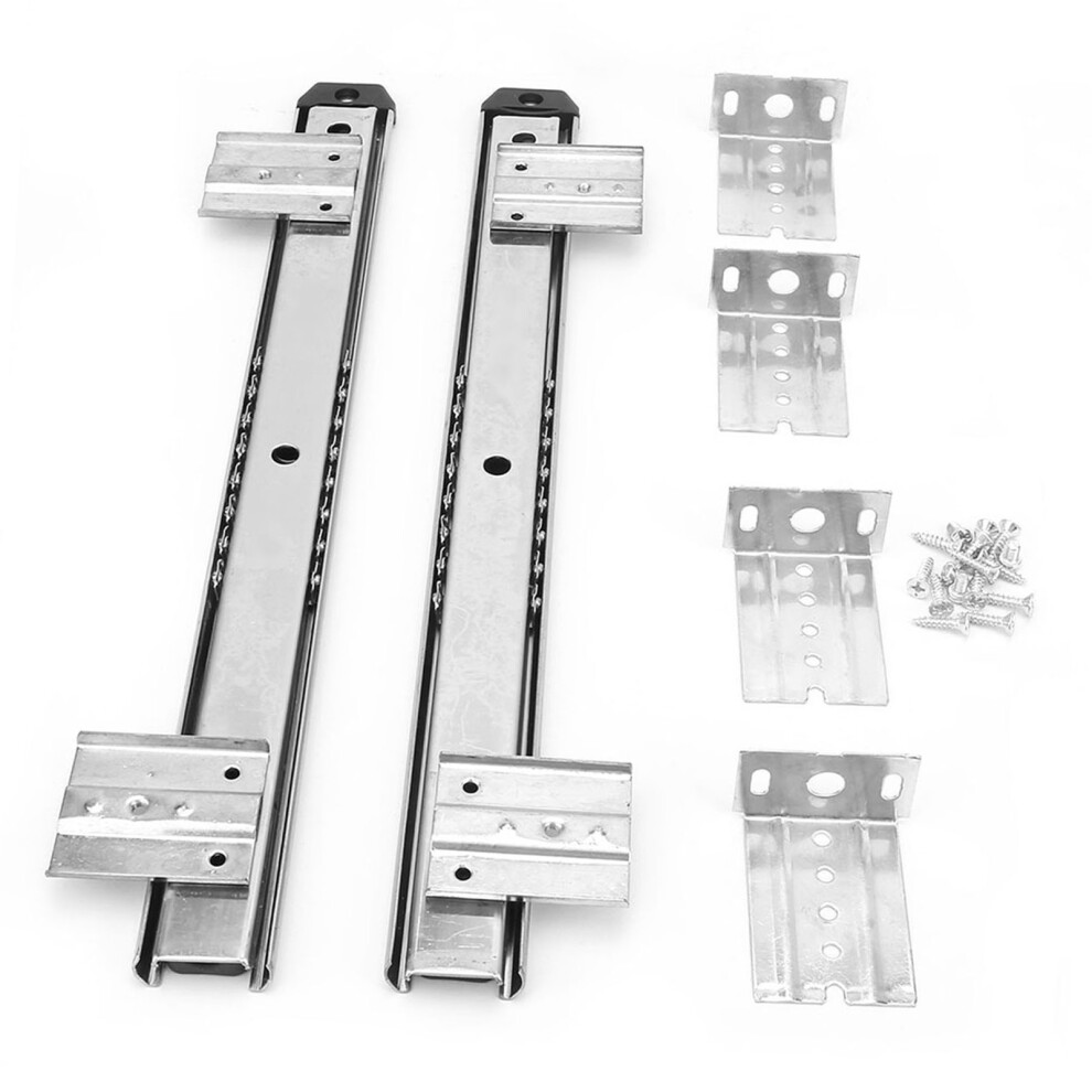Steel Desk Keyboard Slide Rail Bracket 2Pcs Thickened White Cold Rolled Steel 5021363330271