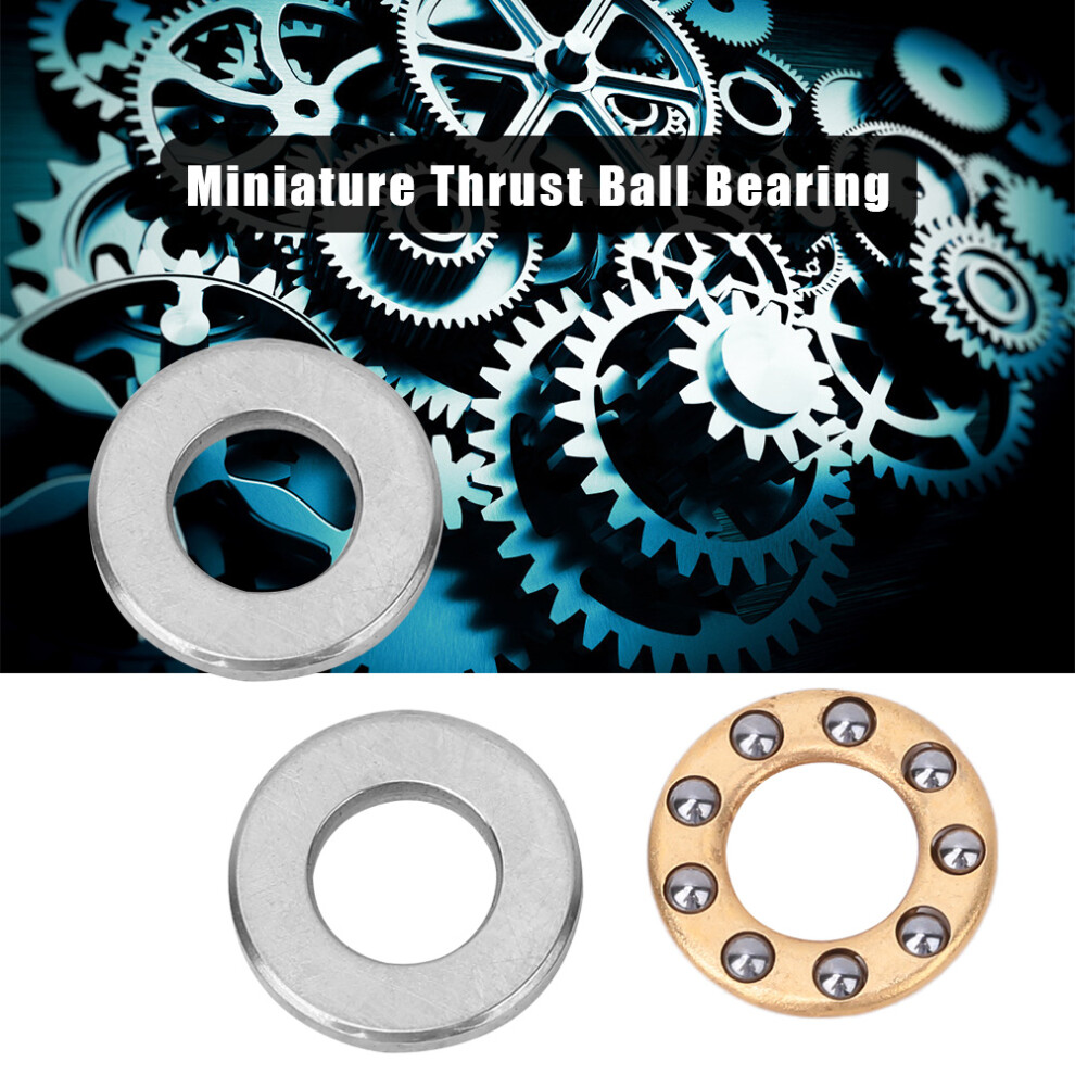 10Pcs High Precision Flat Steel Thrust Ball Bearings Miniature F5-12M 5X12x4mm 4061363329784