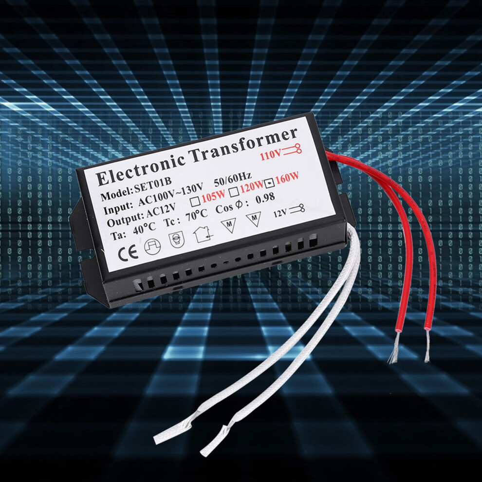 110V To 12V Voltage Converter 160W - Compact Electronic Transformer 4691363324559