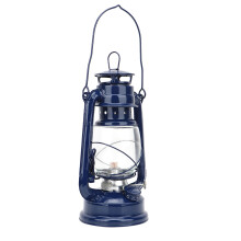 Blue Vintage-Style Kerosene Lamp: Unique Gift for Cultural Spaces