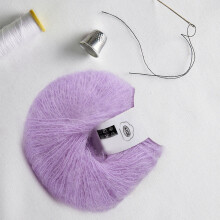 Long Soft Mohair Pashm Knit Angora Wool Yarn in Violet - Hot & Fine Quality