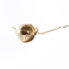 Infuseur à thé en acier inoxydable doré : accessoires de thé créatifs, design élégant pour le bureau et la maison, acier inoxydable 304 (1)
