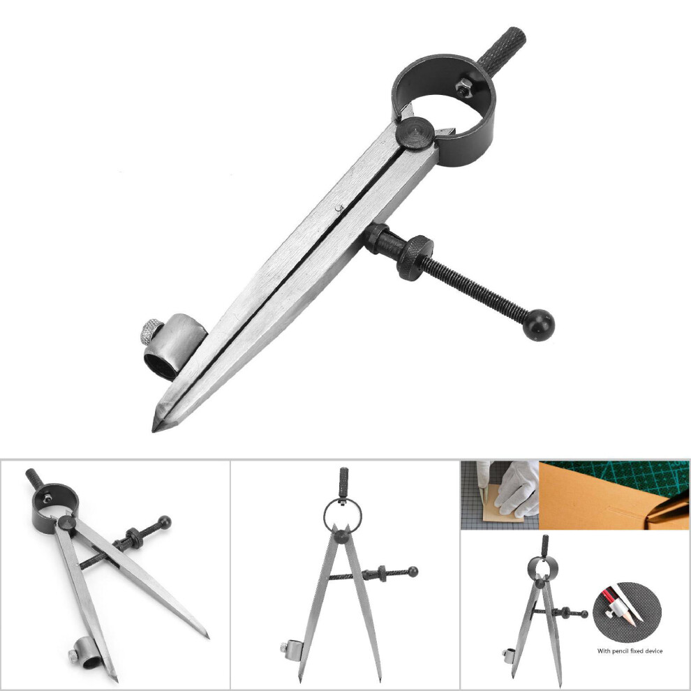 Precision Drawing Compass 100Mm With Wing Divider Line Marker & Rotating Tool 7611363330920