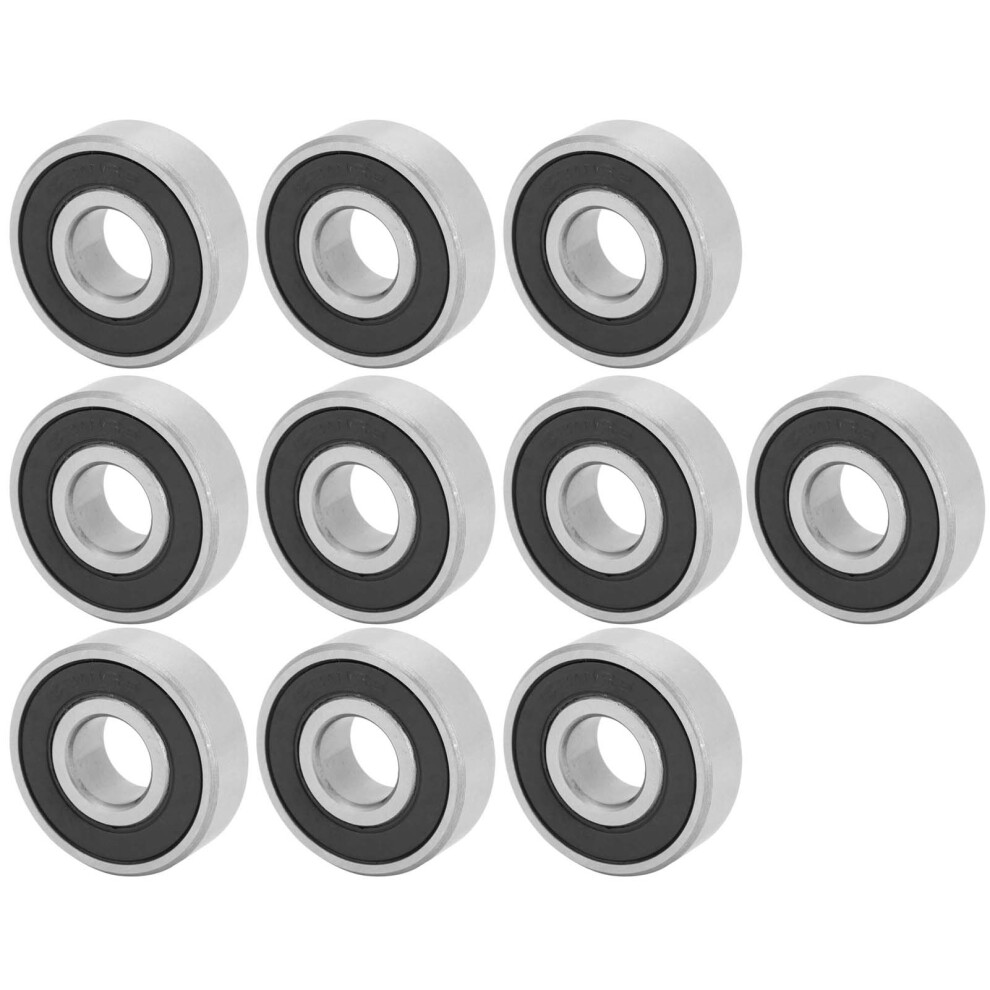 10 Pieces 6201-Rs Steel Deep Groove Ball Bearings 12Mm X 32Mm X 10Mm 4021363324738