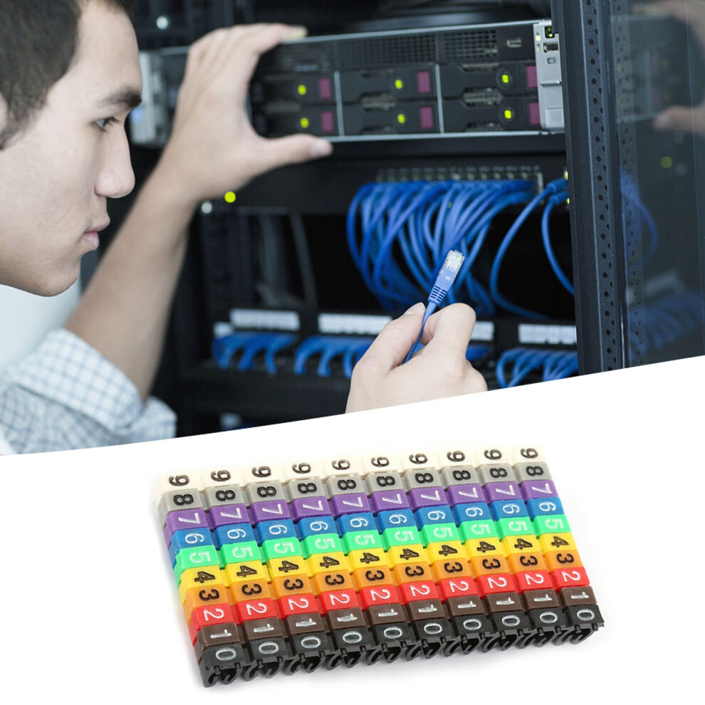 Digital Cable Marker Number Tube 100Pcs 2.5Mmâ² Colorful Wires Labels Australia 6931363324462